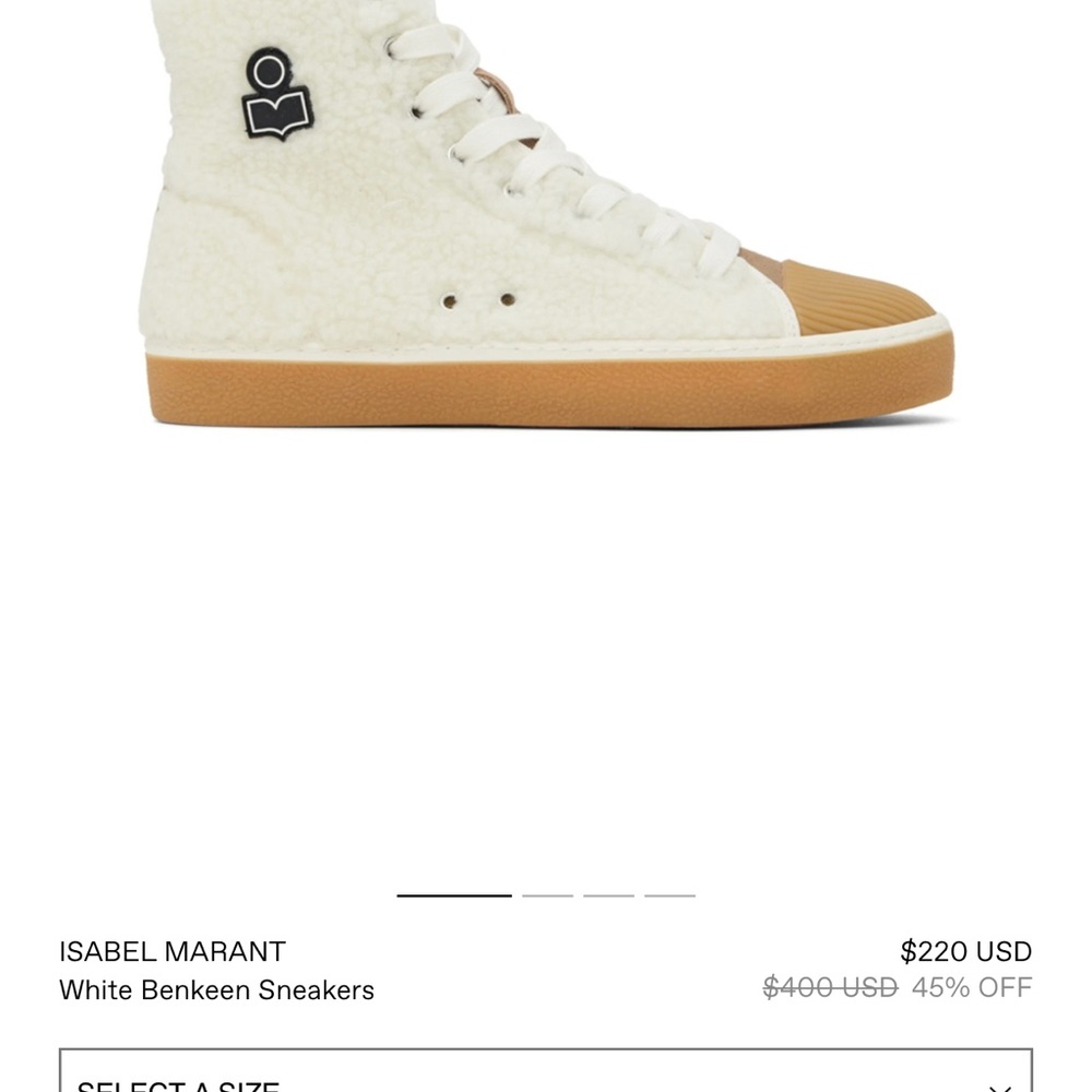 ISABEL MARANT White Benkeen Sneakers high-top - Picture 4 of 14